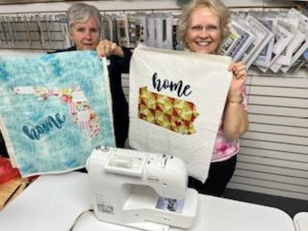 Recent Home State Pillow Class at Heartfelt Quilting & Sewing